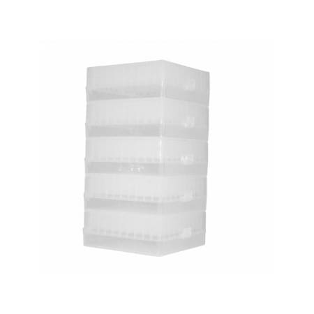 Scientific Specialties Cryogenic Storage Box, Hinged Lid, 100 Capacity, Natural, 5/PK 145635